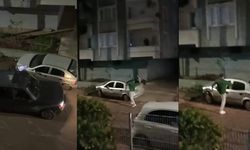 Çarptığı araca levye ile saldırdı, giderken ışıklı çiçek buketi bıraktı