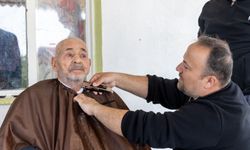 Kırsal mahallelerde bayram öncesi ücretsiz kuaför hizmeti