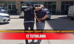 Kooperatif ve pazarcılar odasına 'rüşvet' ve 'dolandırıcılık' operasyonu; 12 tutuklama