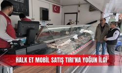 Halk Et Mobil Satış Tırı'na yoğun ilgi