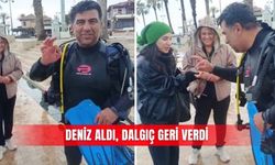 Deniz aldı, dalgıç geri verdi