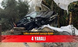 Lüks otomobil seraya daldı: 4 yaralı