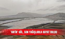 'Antik' göl, son yağışlarla hayat buldu