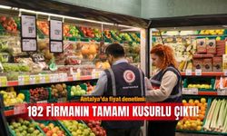 Antalya’da fiyat denetimi: 182 firmanın tamamı kusurlu çıktı!