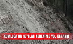 Kumluca’da heyelan nedeniyle yol kapandı