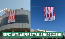 Kepez, Antalyaspor bayraklarıyla süslendi
