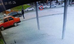 Kaza anı güvenlik kamerasına saniye saniye yansıdı