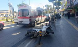Kazada motosiklet sürücüsü yaralandı