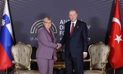 Cumhurbaşkanı Erdoğan Slovenya Cumhurbaşkanı Natasa Pirc Musar ile görüştü