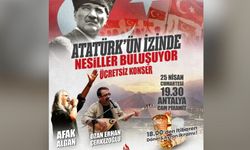Zafer Partisi Antalya’da ücretsiz konser düzenleyecek...‘Atatürk’ün izinde  nesiller buluşuyor’