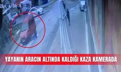 Yayanın aracın altında kaldığı kaza kamerada