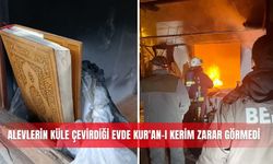 Alevlerin küle çevirdiği evde Kur'an-ı Kerim zarar görmedi