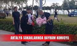Antalya sokaklarında bayram konvoyu