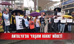 Antalya’da ‘yaşam hakkı’ nöbeti