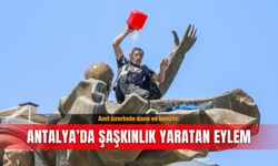 Anıt üzerinde dans ve benzin: Antalya’da şaşkınlık yaratan eylem