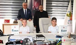 Kemer'de başkanlık koltuğu miniklerin