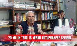 70 yıllık terzi iş yerini kütüphaneye çevirdi
