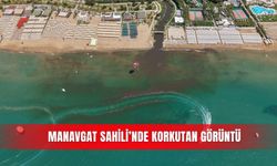 Manavgat Sahili'nde korkutan görüntü