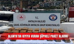 Alanya’da kıyıya vuran şüpheli paket alarmı