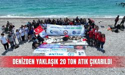 Denizden yaklaşık 20 ton atık çıkarıldı