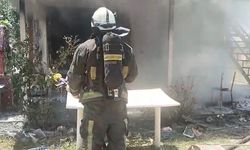 Manavgat'ta tarla evinde yangın