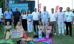 Deniz kızlarından su altı temizliği
