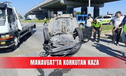 Manavgat'ta korkutan kaza