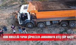 Kum hırsızlığı yapan şüpheliler jandarmaya ateş edip kaçtı!