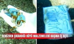 Denizden çıkardığı büyü malzemeleri başına iş açtı