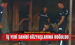 Konyaaltı'nda tamir dükkanı yandı: İş yeri sahibi gözyaşlarına boğuldu