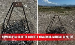 Kumluca'da caretta caretta yuvasında mangal rezaleti