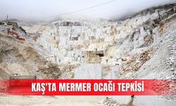 Kaş'ta mermer ocağı tepkisi