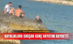 Kaş'ta zıpkın avında kahreden ölüm: Kayalıklara sıkışan genç hayatını kaybetti