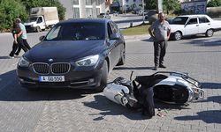 Gazipaşa'da otomobil ve motosiklet çarpıştı