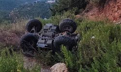 Alanya'da ATV uçuruma yuvarlandı