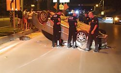 Çarpmamak için manevra yaptı, takla attı