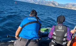 Konyaaltı açıklarında korku dolu anlar