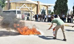 Kepez'de deprem ve yangın tatbikatı