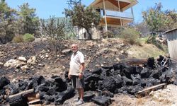 Emekli itfaiyeci alevlere tek başına direndi