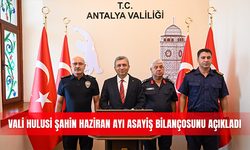 Vali Hulusi Şahin haziran ayı asayiş bilançosunu açıkladı