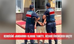 Kendisini jandarma olarak tanıttı, hesabı ödemeden kaçtı!