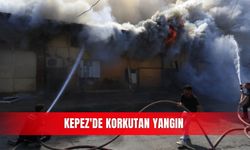 Kepez'de korkutan yangın