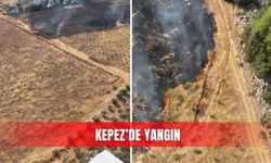 Kepez’de yangın