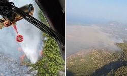 Kaş'taki orman yangınının enerjisi düşürüldü