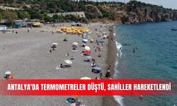 Antalya'da termometreler düştü, sahiller hareketlendi