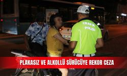 Plakasız ve alkollü motosiklet sürücüsüne ceza