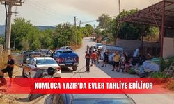 Kumluca Yazır'da evler tahliye ediliyor
