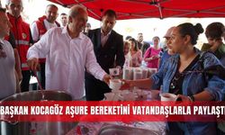 Başkan Kocagöz aşure bereketini vatandaşlarla paylaştı
