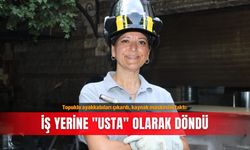 Topuklu ayakkabıları çıkardı, kaynak maskesini taktı: İş yerine "usta" olarak döndü