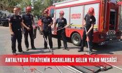 Antalya'da itfaiyenin sıcaklarla gelen yılan mesaisi